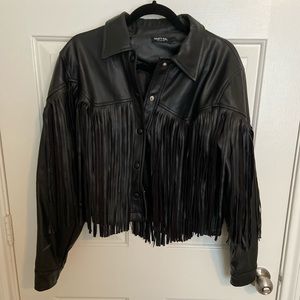 Nasty Gal Fringe Leather Jacket